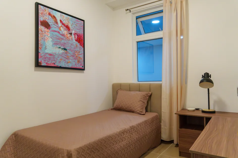 Fotografía de dormitorio 2 del apartamento modelo de Eleva Once.